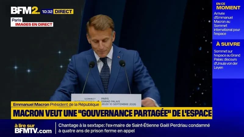 Emmanuel Macron appelle l'Europe à développer ses propres vols habités