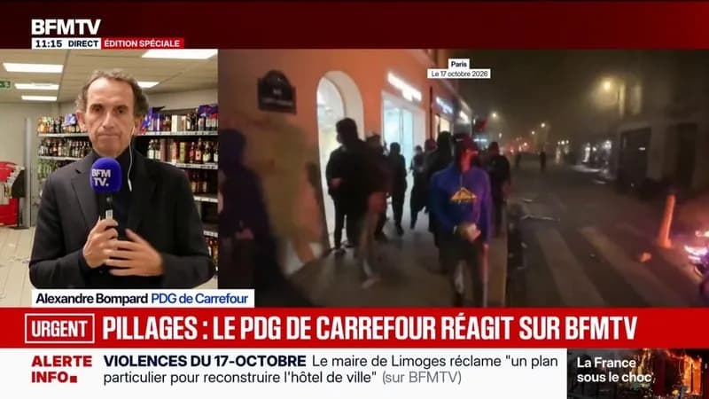 Carrefour : Bompard signale une vingtaine de magasins pillés lors du 17 octobre