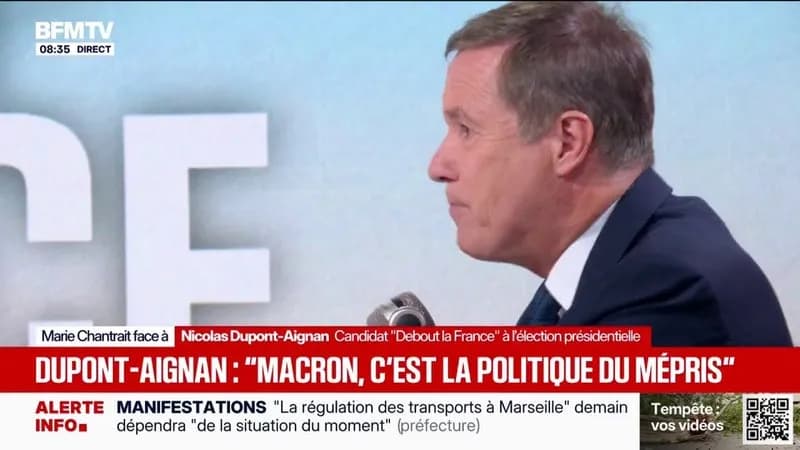 Dupont-Aignan accuse la France d’avoir abandonné le système méritocratique de la IIIe République